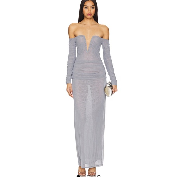 House of Harlow 1960 Dresses & Skirts - House of Harlow 1960 X REVOLVE Odella Maxi Dress in Ash Blue